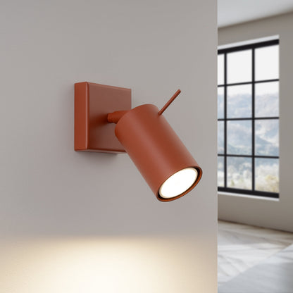 Wandlamp RING rood ochra