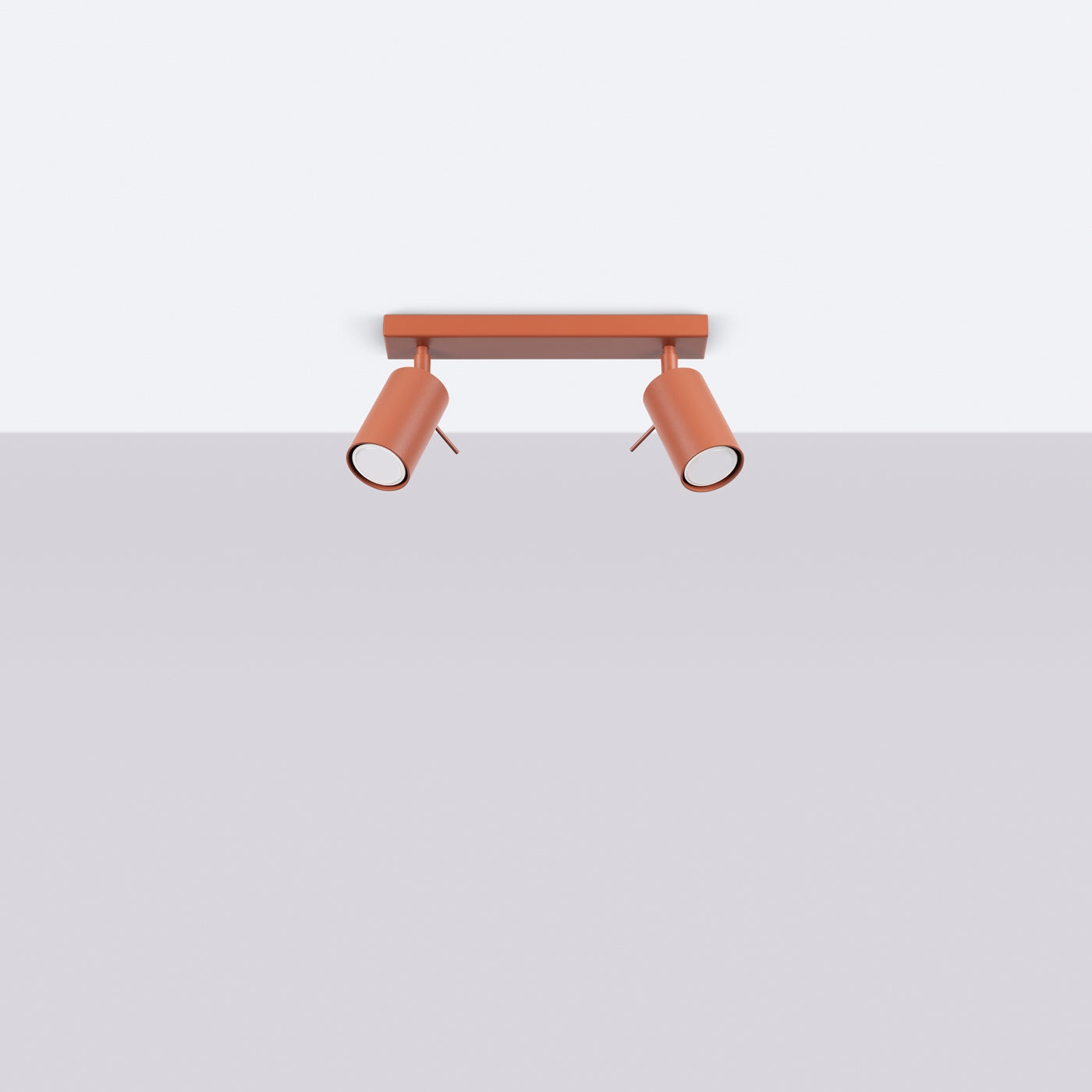 Plafondlamp RING 2 rood ochra