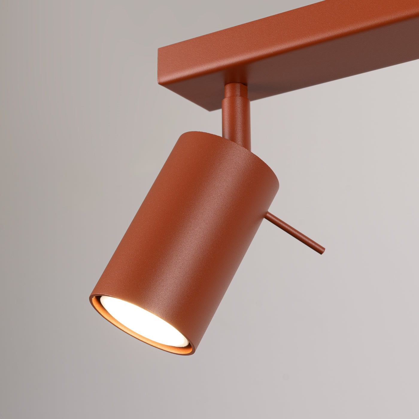 Plafondlamp RING 2 rood ochra