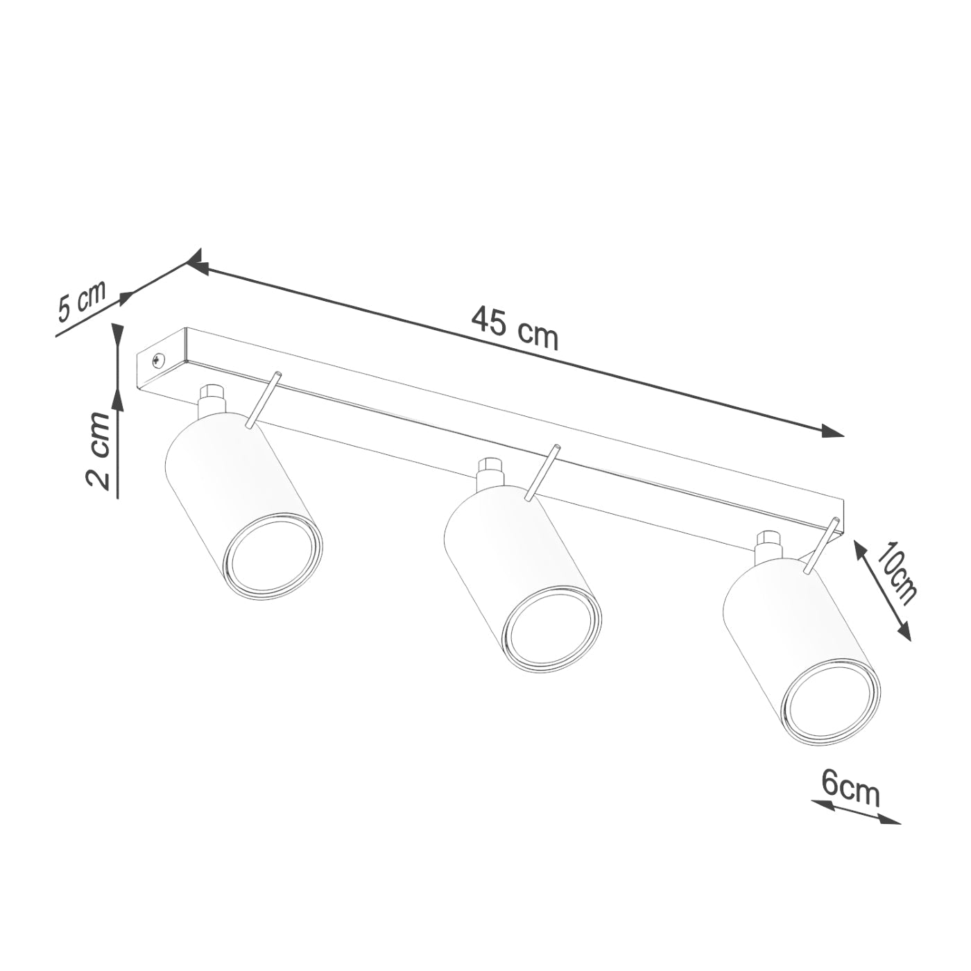 Plafondlamp RING 3L rood ochra