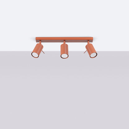 Plafondlamp RING 3L rood ochra