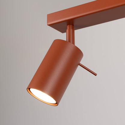 Plafondlamp RING 3L rood ochra