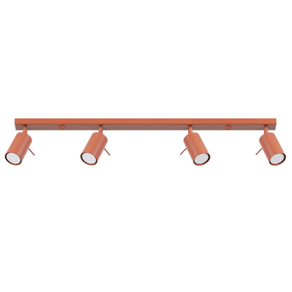 Plafondlamp RING 4L rood ochra