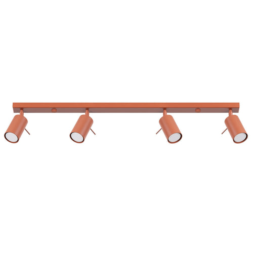 Plafondlamp RING 4L rood ochra