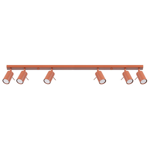 Plafondlamp RING 6L rood ochra