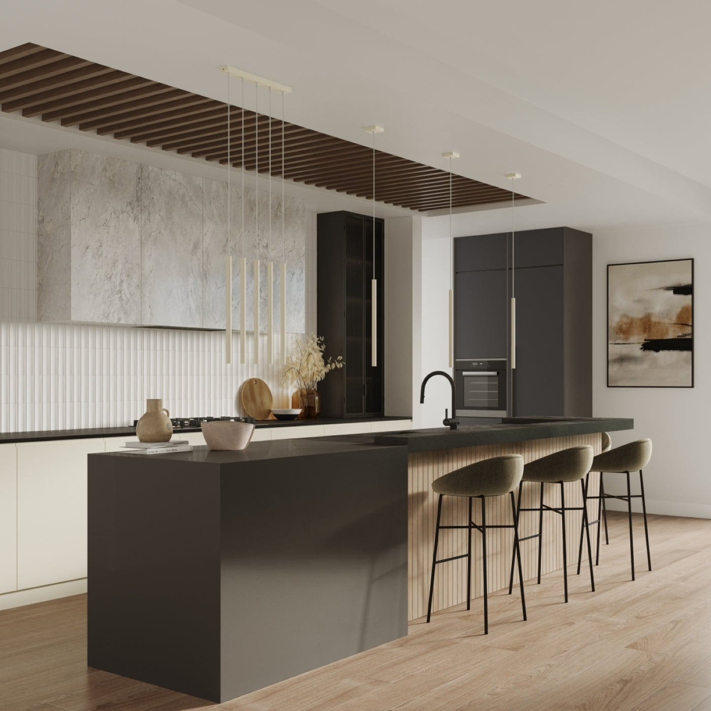 Hanglamp PASTELO 3P beige
