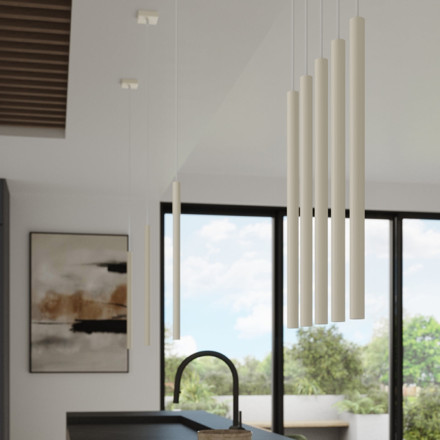Hanglamp PASTELO 5P beige