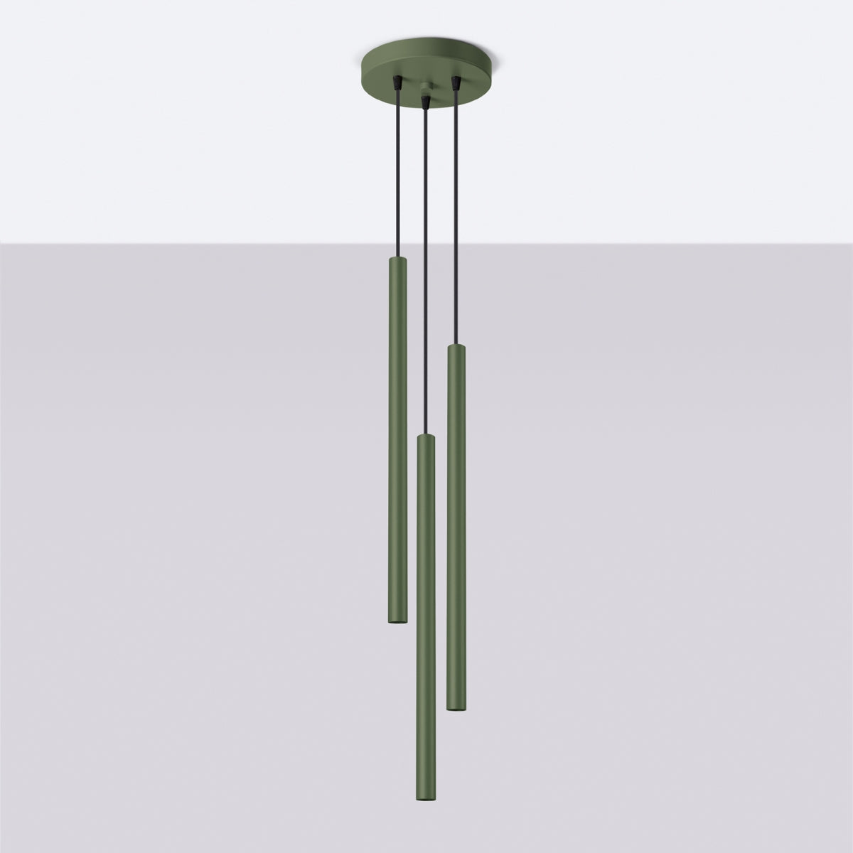 Hanglamp PASTELO 3P olijfgroen