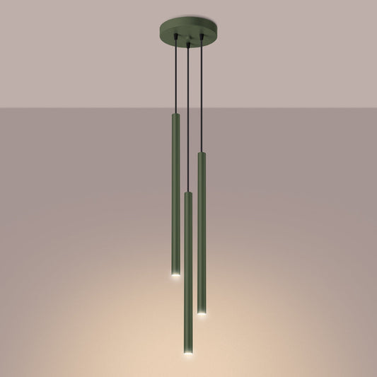 Hanglamp PASTELO 3P olijfgroen