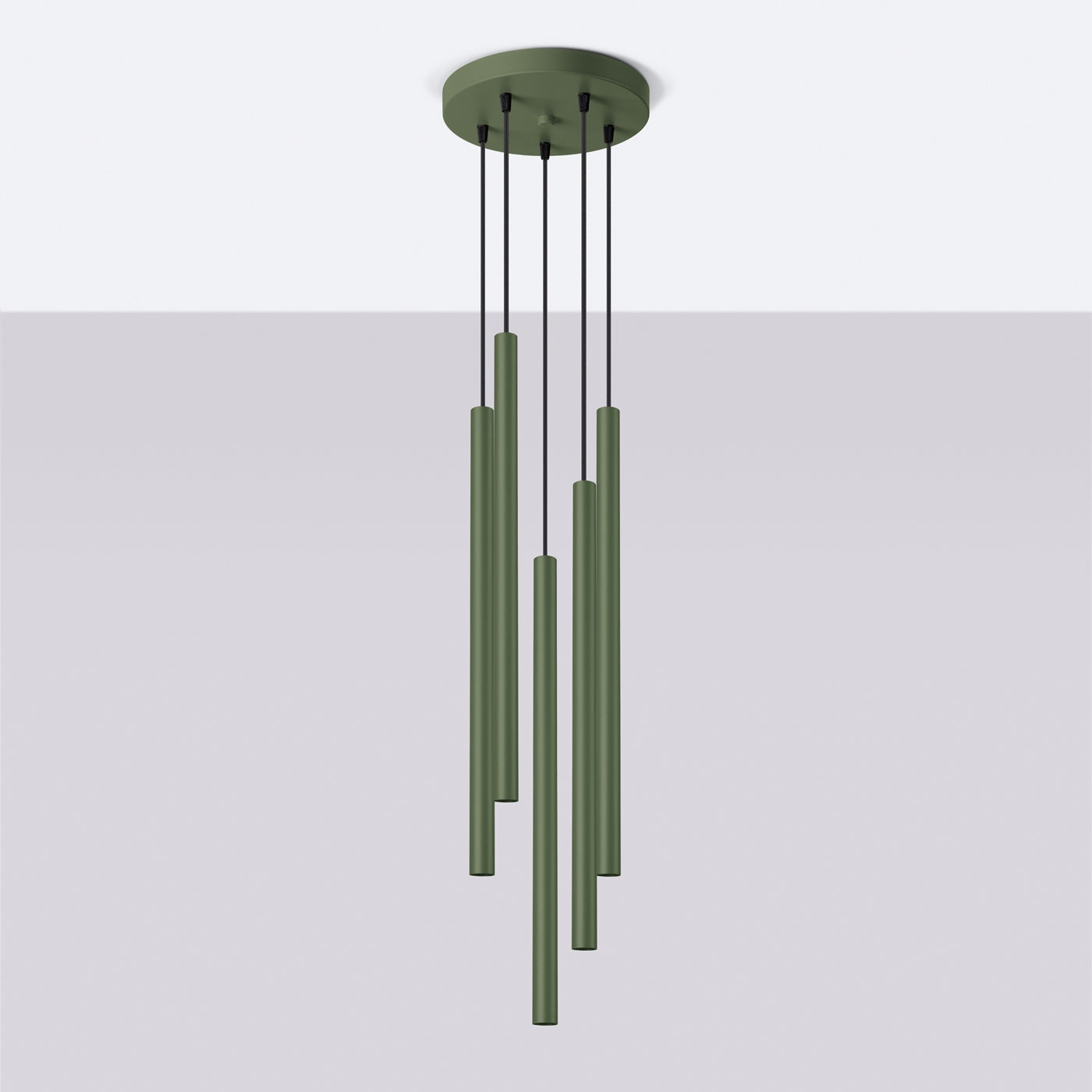 Hanglamp PASTELO 5P olijfgroen