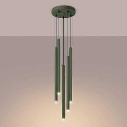 Hanglamp PASTELO 5P olijfgroen