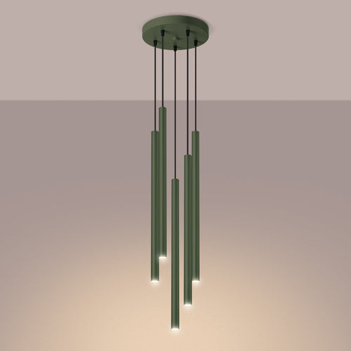 Hanglamp PASTELO 5P olijfgroen