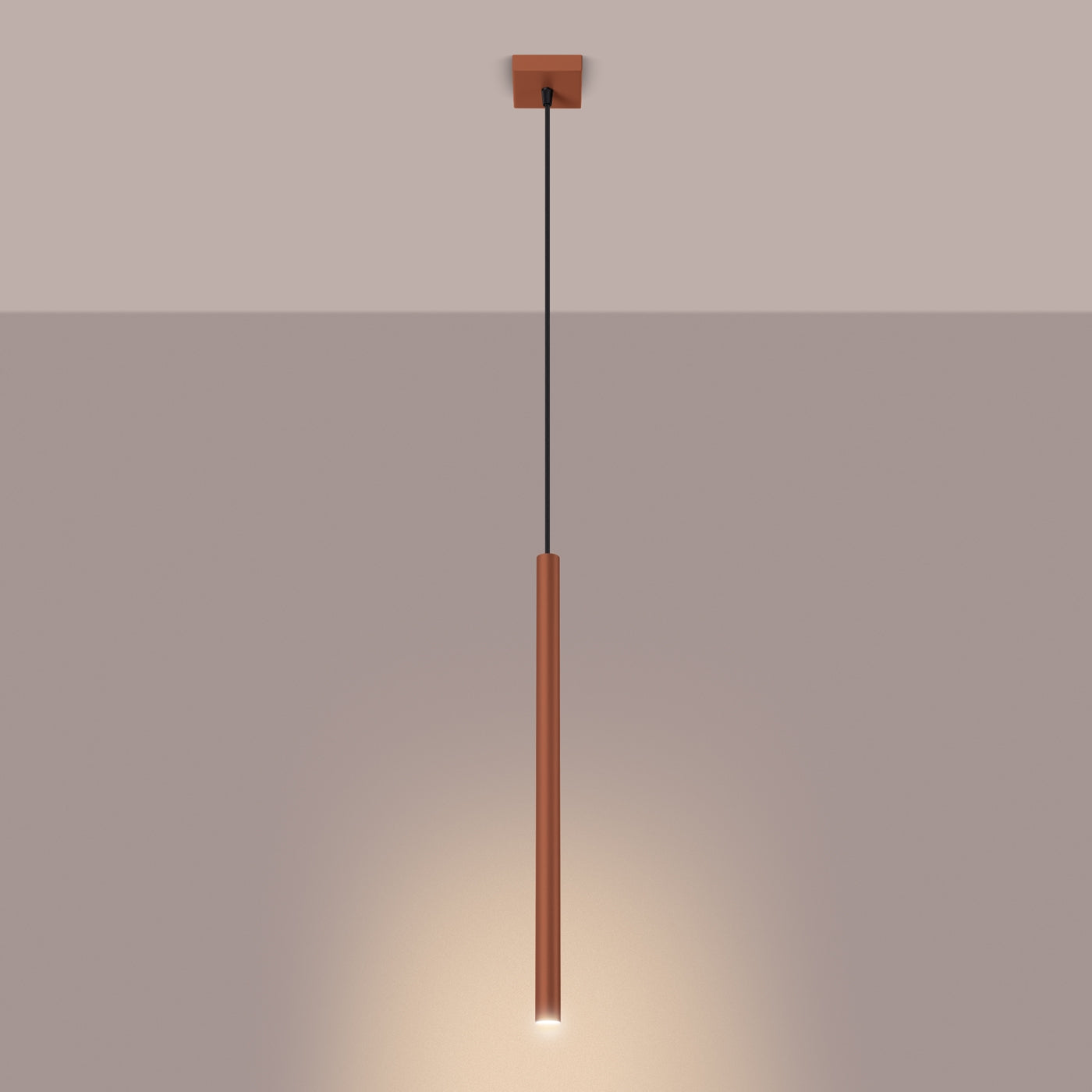 Hanglamp PASTELO 1 rood oker