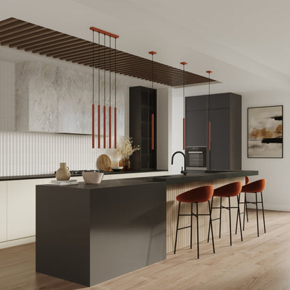 Hanglamp PASTELO 2 rood oker