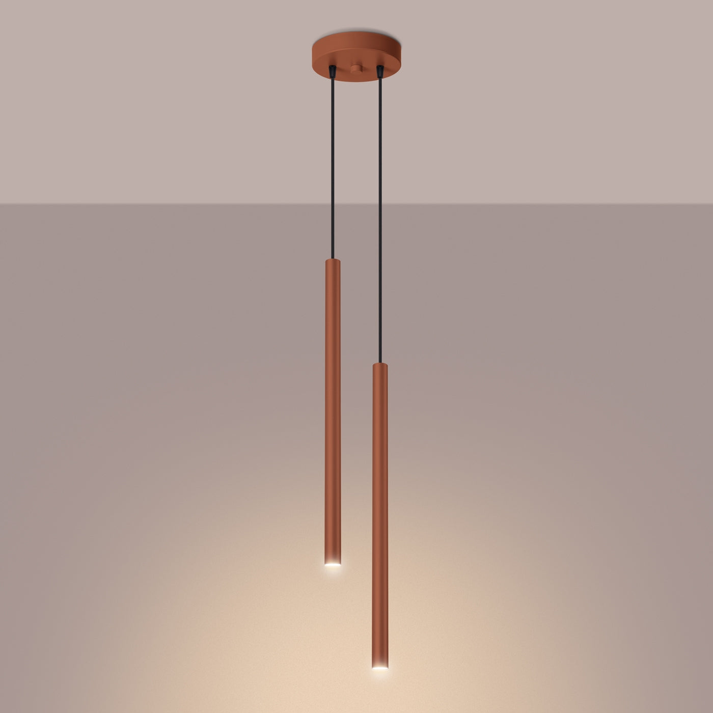 Hanglamp PASTELO 2 rood oker
