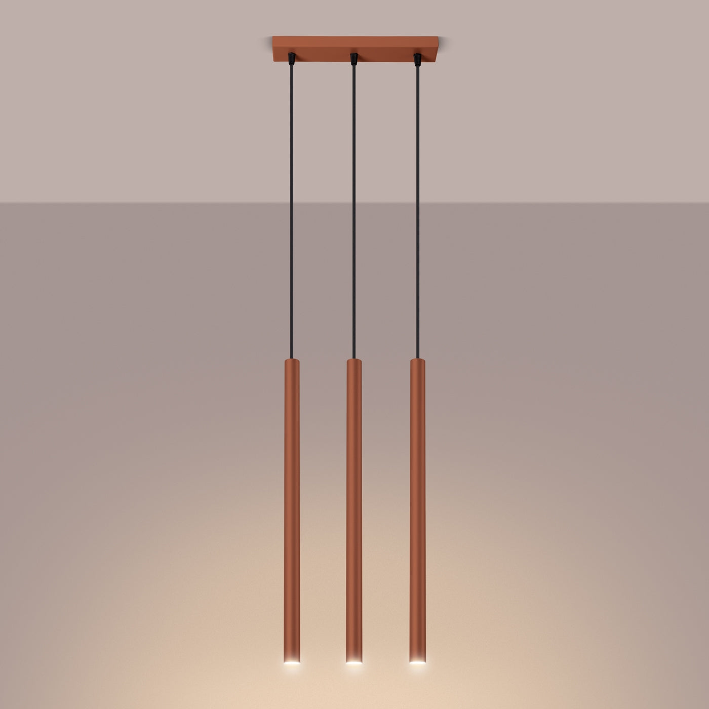 Hanglamp PASTELO 3 rood oker