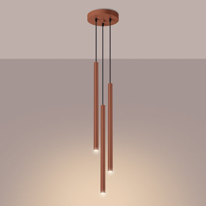 Hanglamp PASTELO 3P rood oker