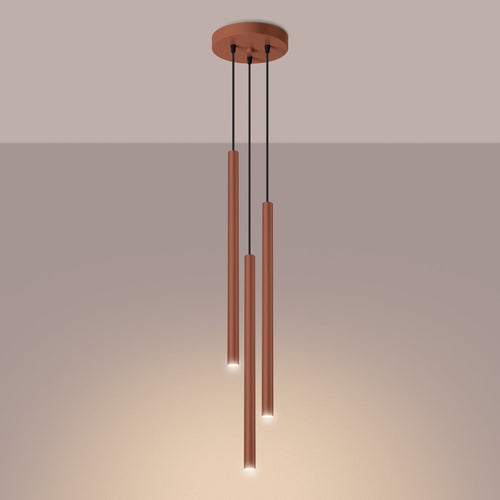 Hanglamp PASTELO 3P rood oker