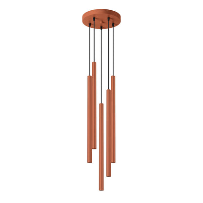 Hanglamp PASTELO 5P rood oker