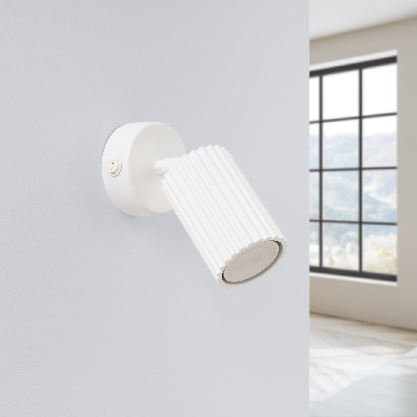 Wandlamp KARBON wit met schakelaar