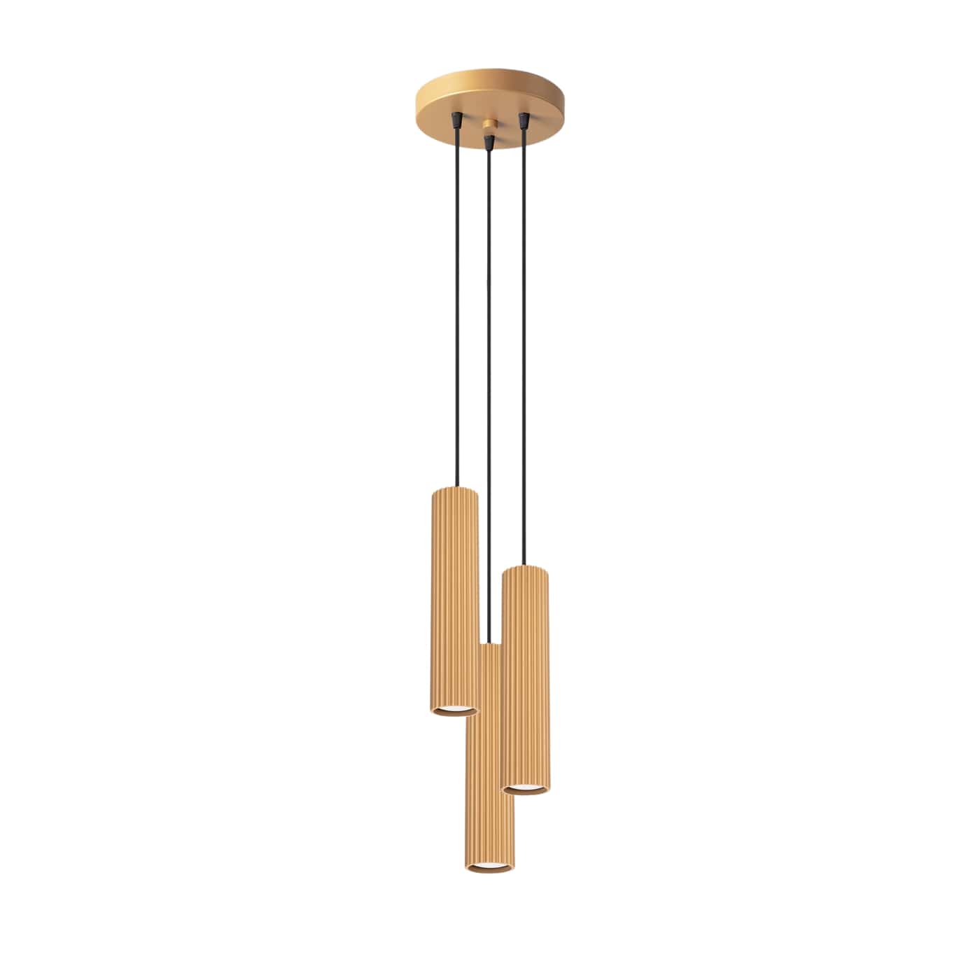 Hanglamp KARBON 3P goud