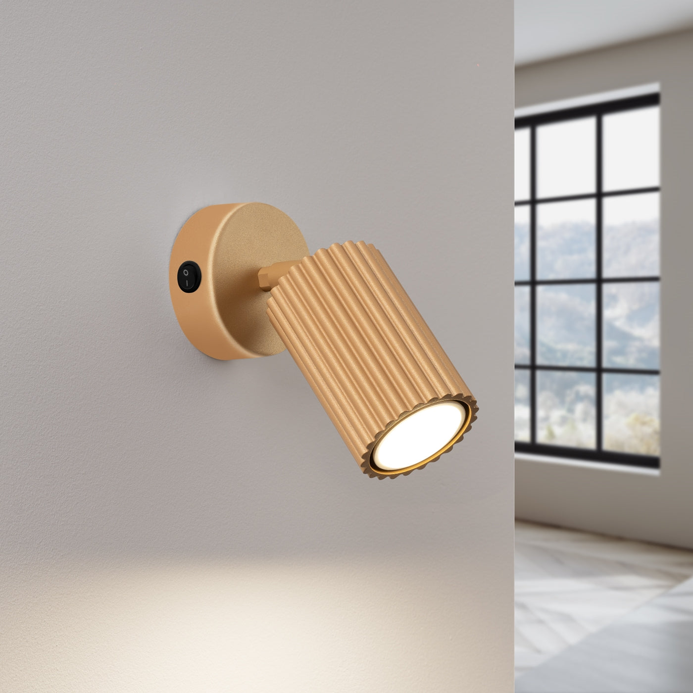 Wandlamp KARBON goud met schakelaar