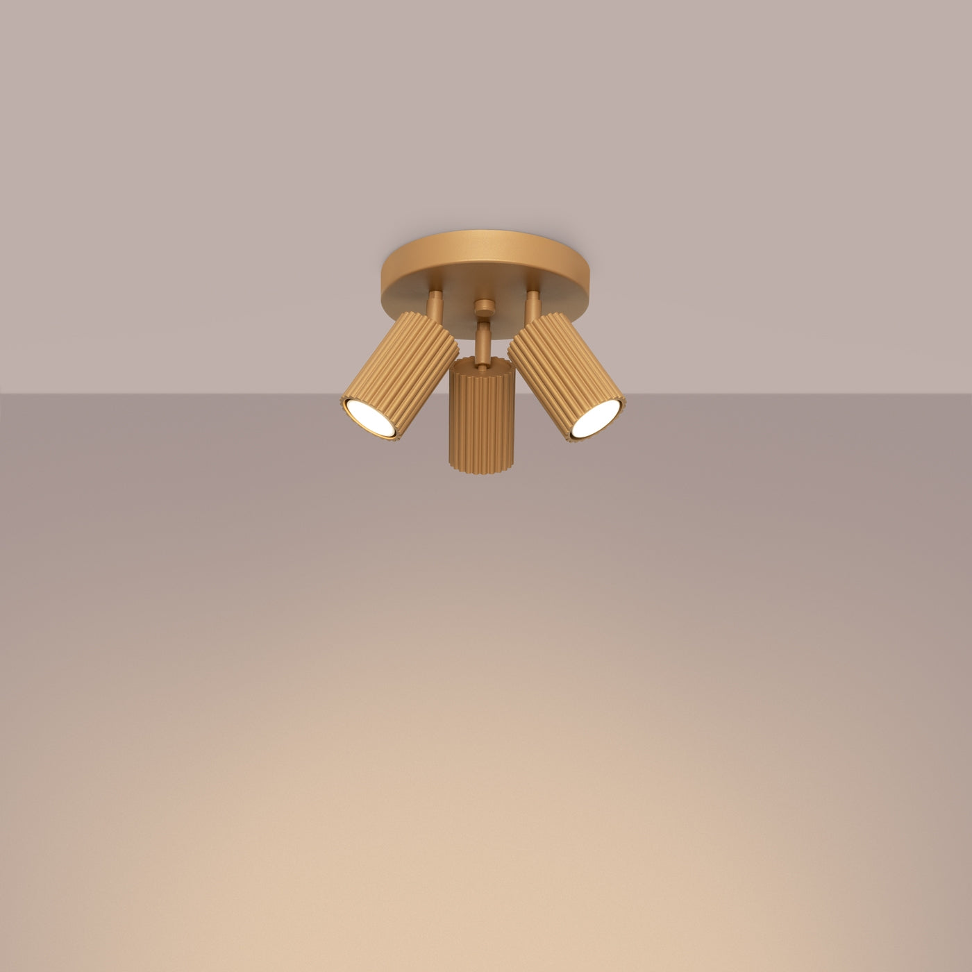 Plafondlamp KARBON 3P goud