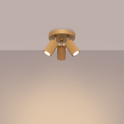 Plafondlamp KARBON 3P goud