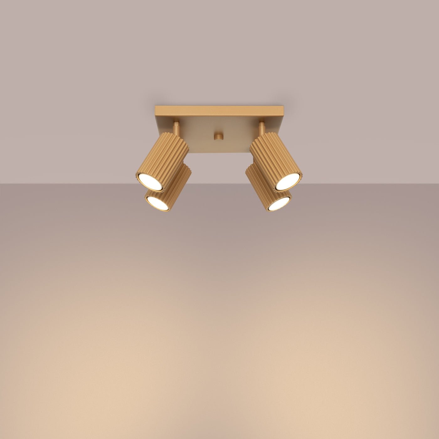 Plafondlamp KARBON 4 goud