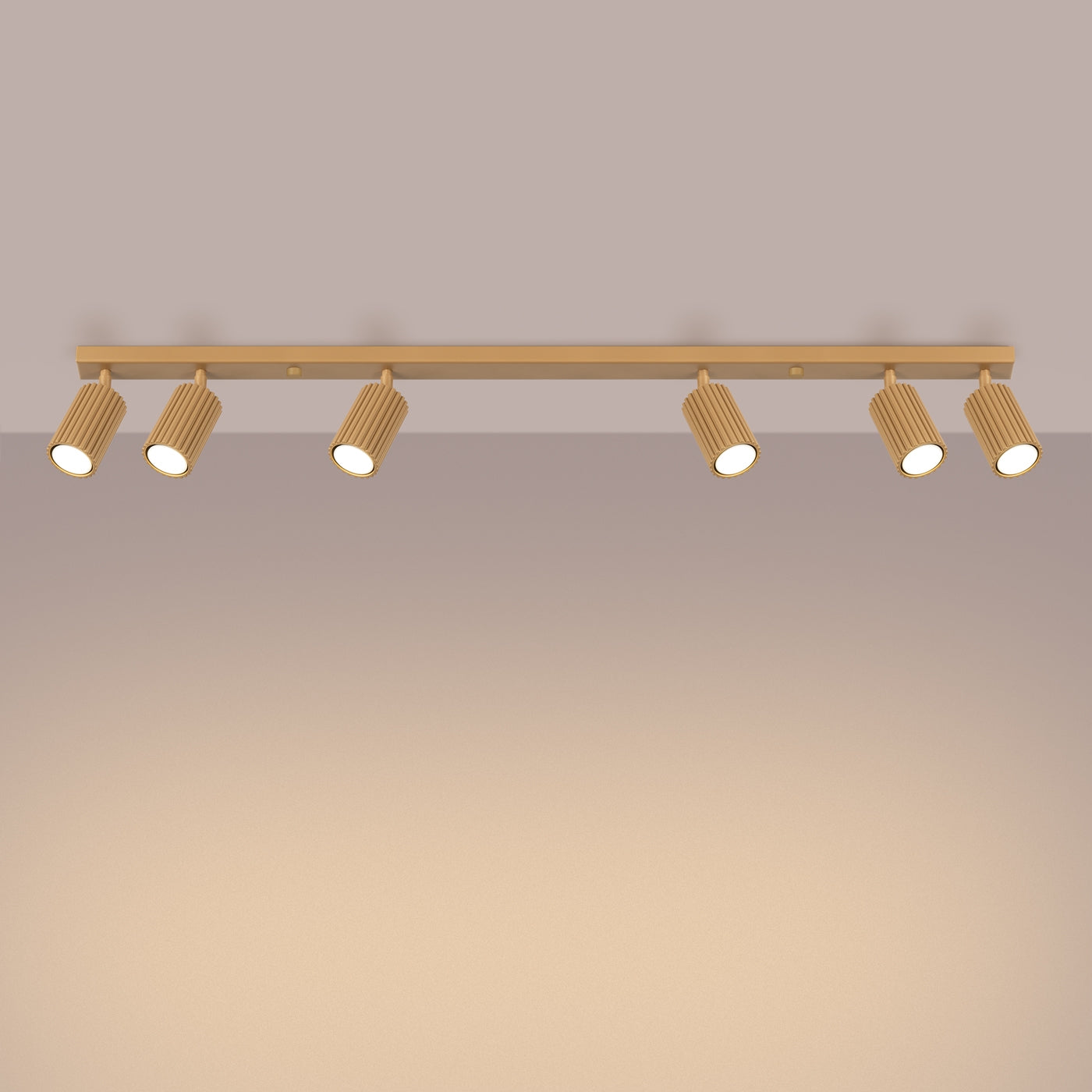 Plafondlamp KARBON 6L goud