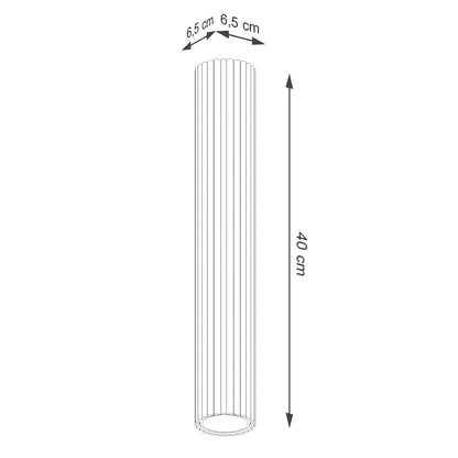 Plafondlamp KARBON 40 zwart