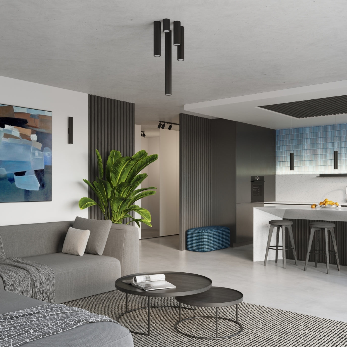 Plafondlamp KARBON 60 zwart