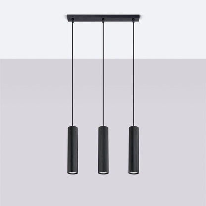 Hanglamp KARBON 3L zwart
