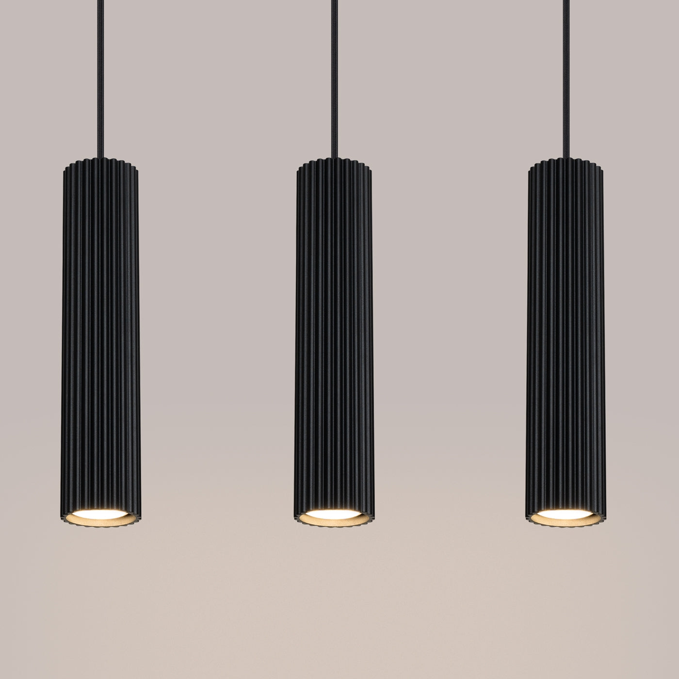 Hanglamp KARBON 3L zwart