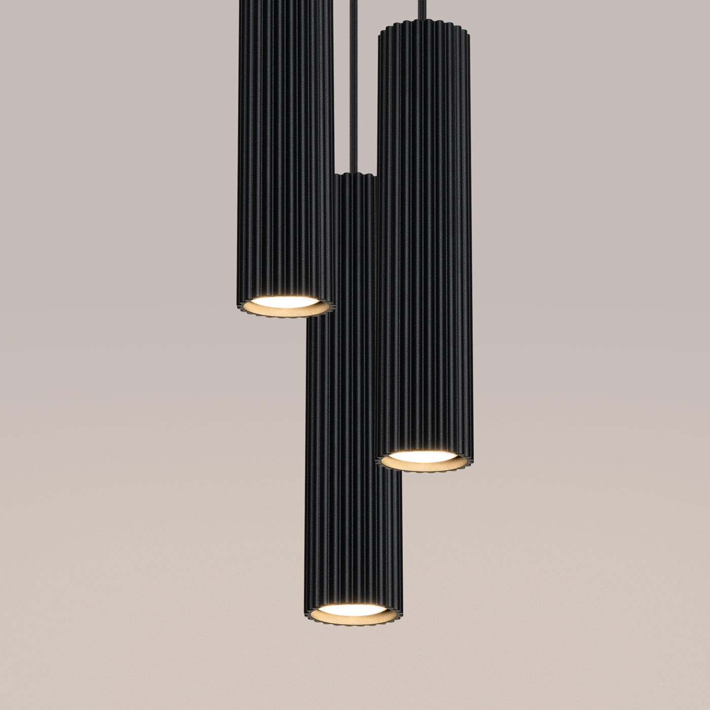 Hanglamp KARBON 3P zwart