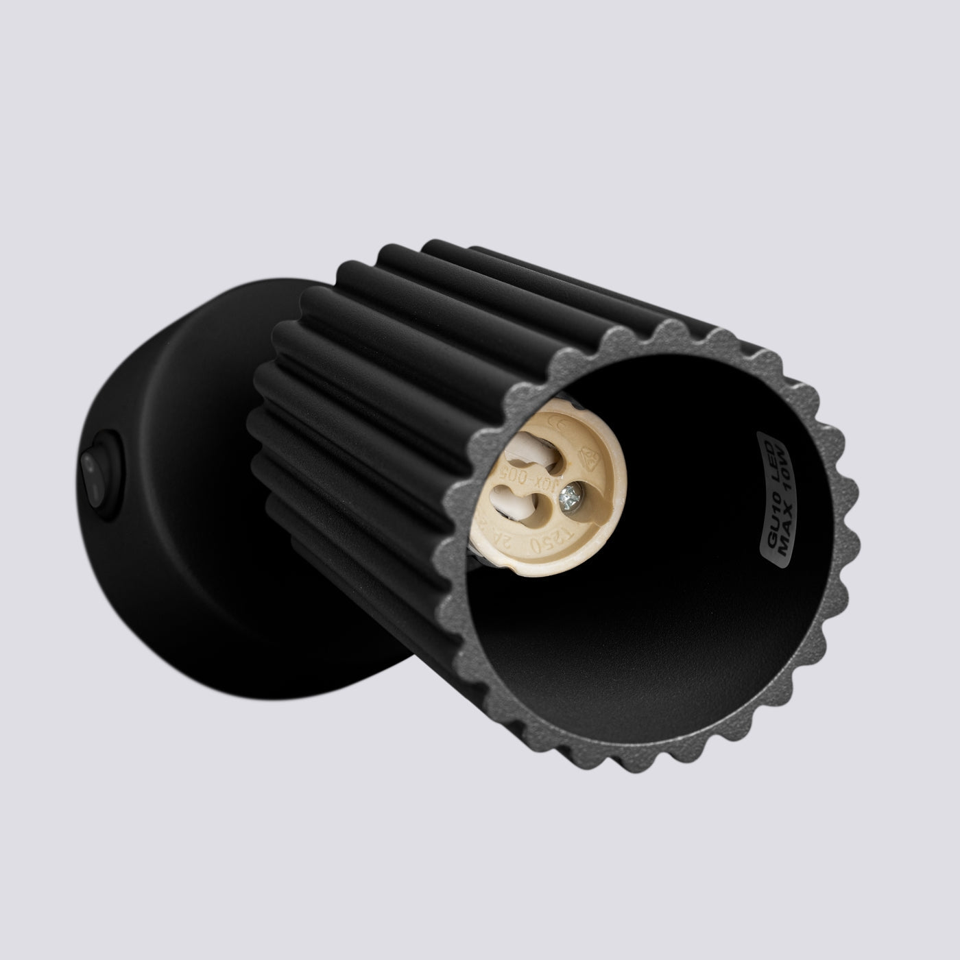 Wandlamp KARBON zwart met schakelaar