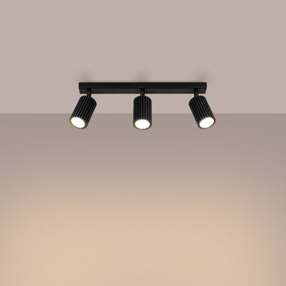 Plafondlamp KARBON 3L zwart