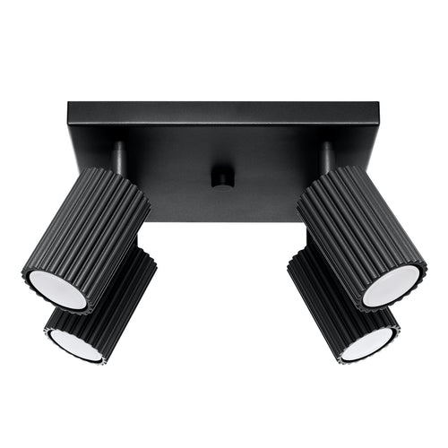 Plafondlamp KARBON 4 zwart