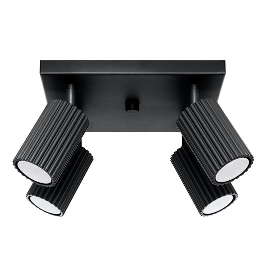 Plafondlamp KARBON 4 zwart