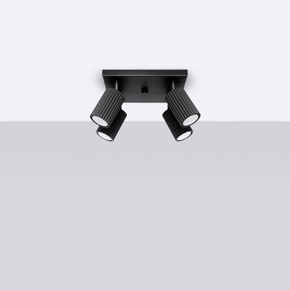 Plafondlamp KARBON 4 zwart