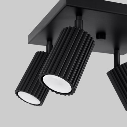 Plafondlamp KARBON 4 zwart