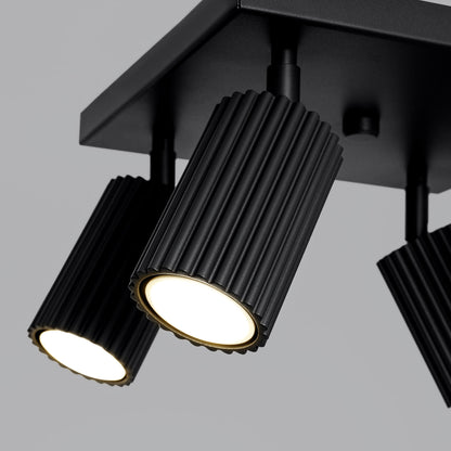Plafondlamp KARBON 4 zwart