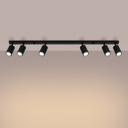 Plafondlamp KARBON 6L zwart