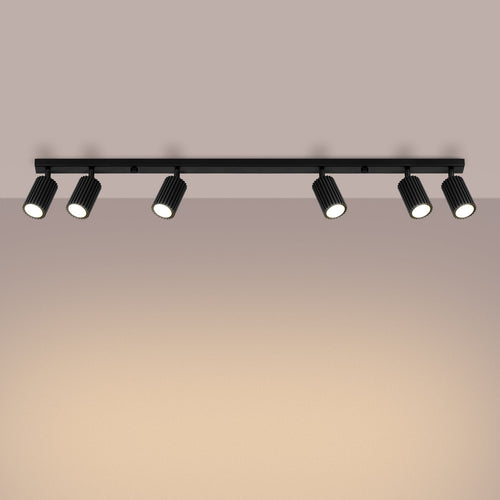 Plafondlamp KARBON 6L zwart