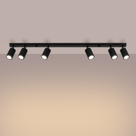 Plafondlamp KARBON 6L zwart