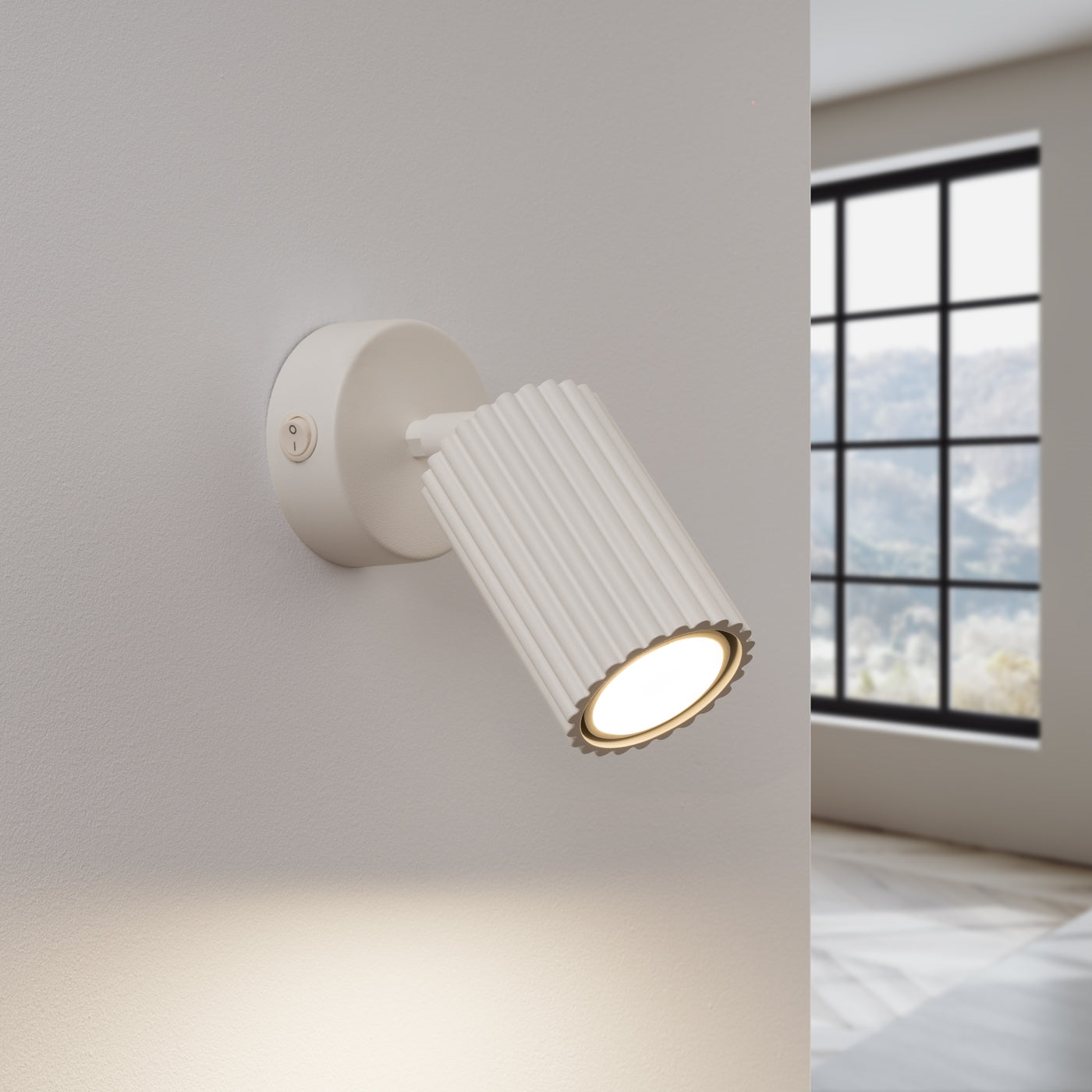 Wandlamp KARBON beige met schakelaar