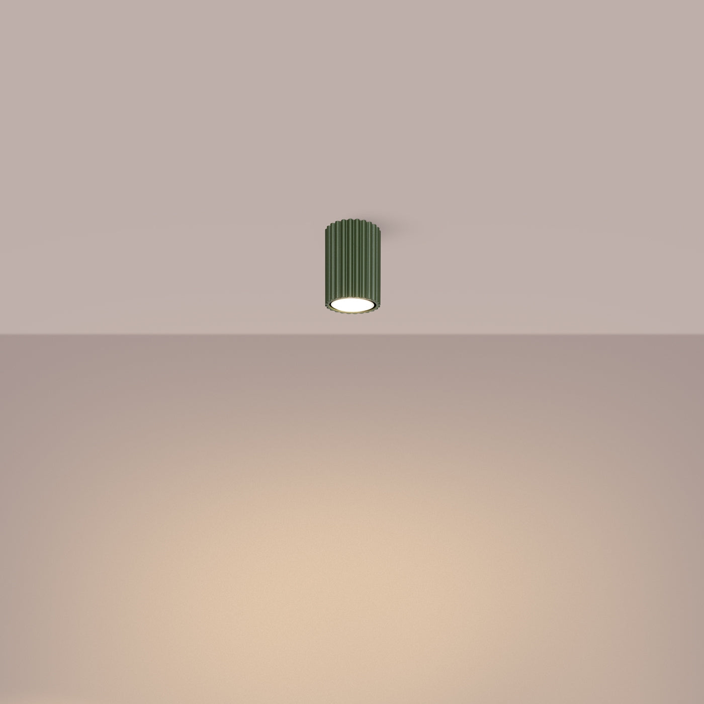 Plafondlamp KARBON 10 olijfgroen