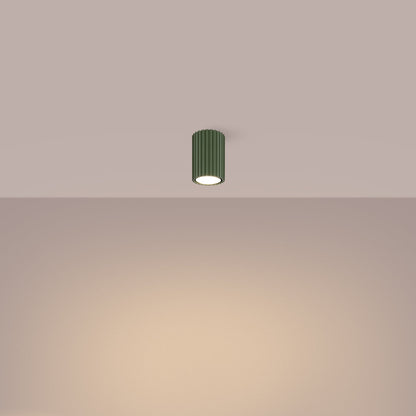 Plafondlamp KARBON 10 olijfgroen