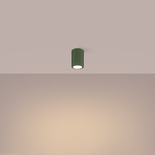 Plafondlamp KARBON 10 olijfgroen