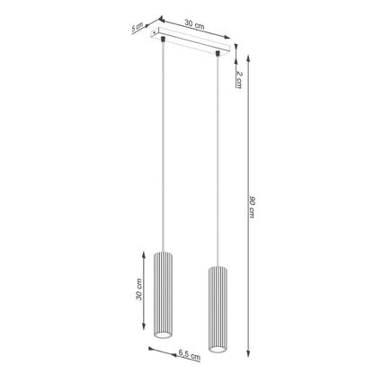 Hanglamp KARBON 2 olijfgroen